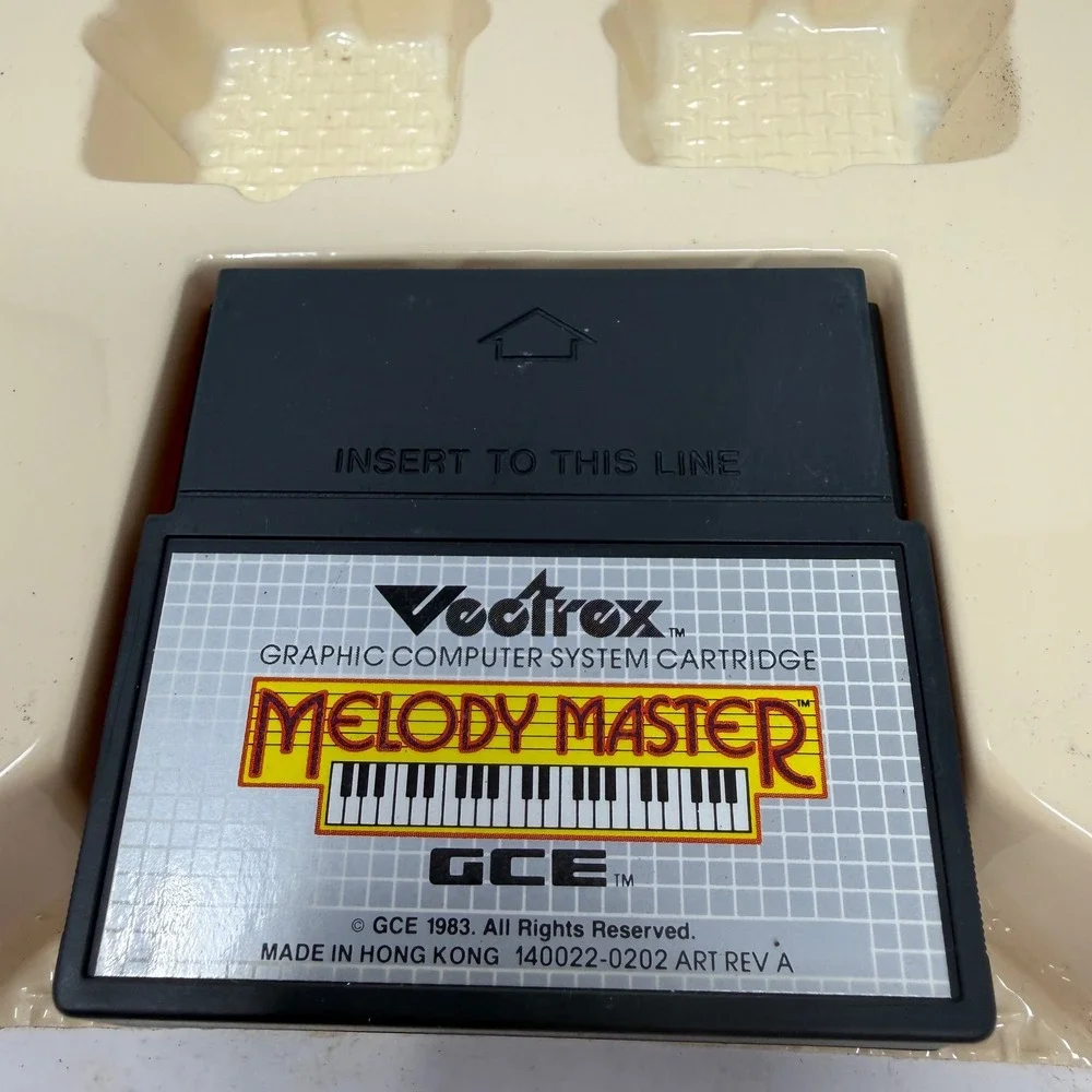 Vectrex Melody Master Game Cartridge GCE 1983 Vintage Video Game with Tray
